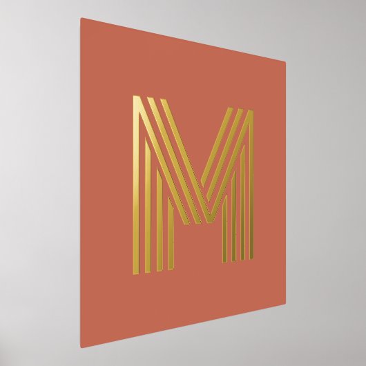 Monogram, initial terracotta, beliebige Farbe Hint Foliendrucke (Ablage )