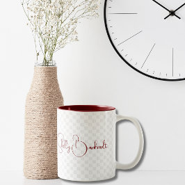 Monogram Initial Typografy Modern Simple Zweifarbige Tasse