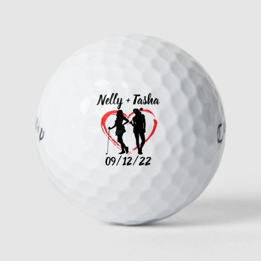 Monogram Initial und Name Personalisierte Golfbäll Golfball (Vorderseite)