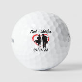 Monogram Initial und Name Personalisierte Golfbäll Golfball (Vorderseite)