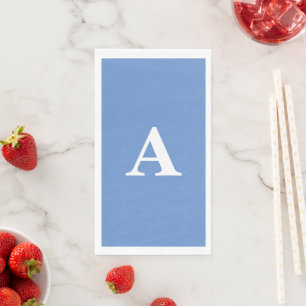 Monogram, Initial White Individuelle Name Cornflow Serviette