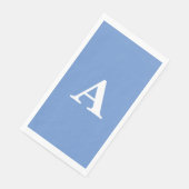 Monogram, Initial White Individuelle Name Cornflow Serviette (Ecke)