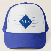 Monogram-Initialen auf einem Trucker-Hut Truckerkappe (Vorderseite)