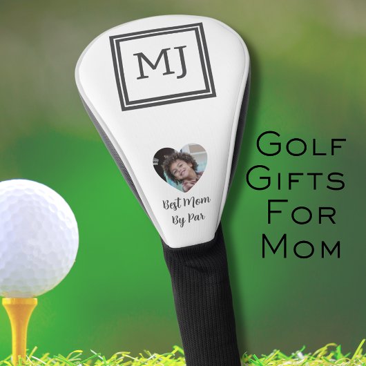 Monogram-Initialen Beste Schwarz-Weiß-Mama Par Golf Headcover