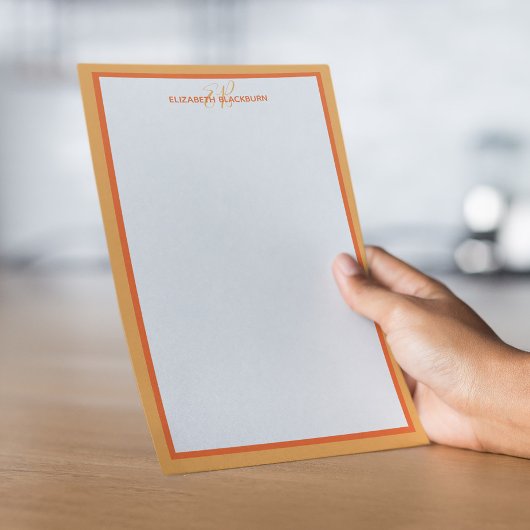 Monogram-Initialen für benutzerdefinierte Personal Briefpapier