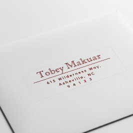 Monogram Initialen Moderne minimale Rücksendeadres Permastempel