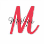 Monogram-Initialen Schwarz, fett, benutzerdefinier Aufkleber (Vorderseite)