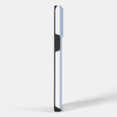 Monogram Initialen staubige hellblaue Streifen iPhone Hülle (Rechte Seite)