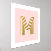 Monogram, initiales Licht, rot-rosa Hintergrund Foliendrucke (Ablage )