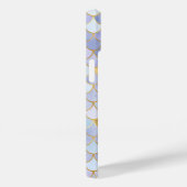 Monogram Initials Blue Gold Mermaid Scales Case-Mate iPhone Hülle (Rückseite / Rechts)