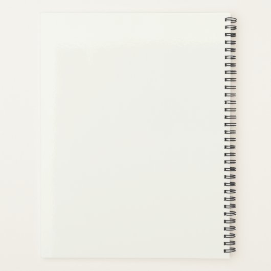 Monogram Initials Business Planner Elfenbeinschrif Planer (Rückseite)