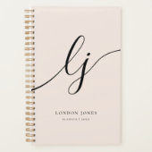 Monogram Initials Business Planner Skriptname Planer (Vorderseite)