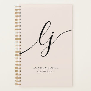 Monogram Initials Business Planner Skriptname Planer