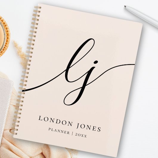 Monogram Initials Business Planner Skriptname Planer