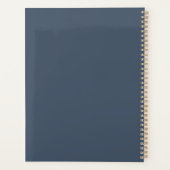 Monogram Initials Chic Navy Gold Business Planner Planer (Rückseite)