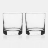 Monogram Initials Classic Wedding Couple Timeless Whiskyglas (Rechts)