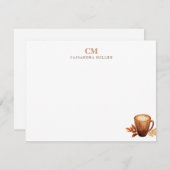 Monogram Initials Coffee Lover Mitteilungskarte (Vorne/Hinten)