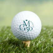 Monogram Initials Dark Aquamarin Crown Stars Gebur Golfball (Insitu T-Shirt)
