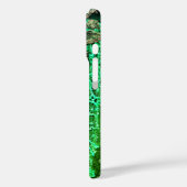 Monogram Initials Elegant Blumengrün Rose Gold Case-Mate iPhone Hülle (Rückseite / Links)