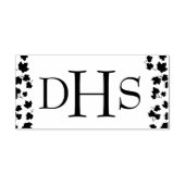 Monogram Initials Falling Maple Blätter Briefmarke Gummistempel (Prägung)