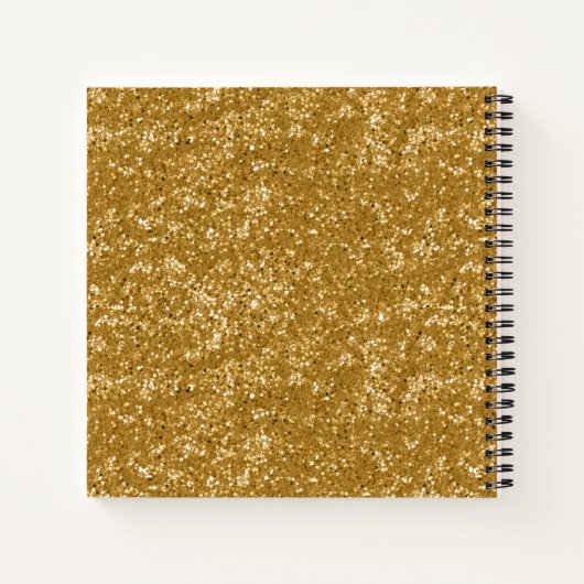 Monogram-Initials für kundenspezifische Gold-Noteb Notizblock (Rückseite)