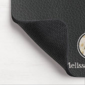 Monogram Initials Gold Cowhide Print Metallic Mousepad (Ecke)