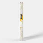 Monogram Initials, goldgelber weißer Marmor Case-Mate iPhone Hülle (Rückseite / Rechts)