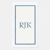 Monogram Initials Individuelle Name 2023 Blue Tren Serviette (Vorderseite)