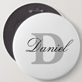 Monogram Initials Individuelle Name Hochzeiten Geb Button (Vorne & Hinten)