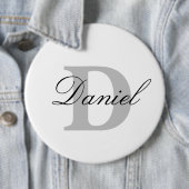 Monogram Initials Individuelle Name Hochzeiten Geb Button (Beispiel)