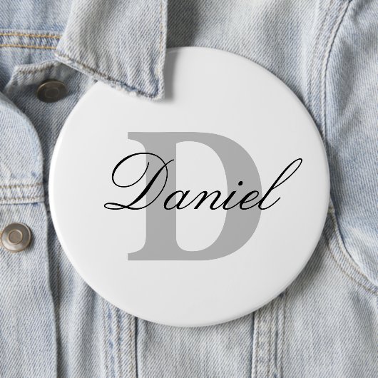Monogram Initials Individuelle Name Hochzeiten Geb Button (Beispiel)