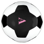 Monogram Initials Individuelle Name Pink Black Tre Fußball (Gedreht)