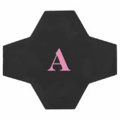 Monogram Initials Individuelle Name Pink Black Tre Fußball (Flach)
