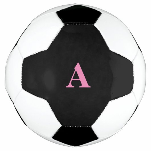 Monogram Initials Individuelle Name Pink Black Tre Fußball (Vorderseite)