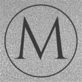 Monogram Initials Individuelle Name Schwarz-weiß G Aufkleber (Vorderseite)