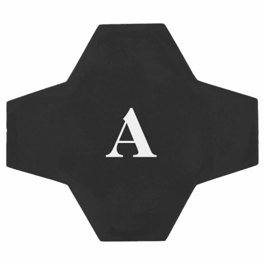 Monogram Initials Individuelle Name Schwarz-weiß G Fußball (Flach)