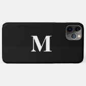 Monogram Initials Individuelle Name Schwarz-weiße  Case-Mate iPhone Hülle (Rückseite (Horizontal))