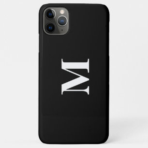 Monogram Initials Individuelle Name Schwarz-weiße  Case-Mate iPhone Hülle