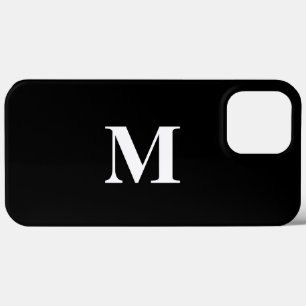 Monogram Initials Individuelle Name Schwarz-weiße  Case-Mate iPhone Hülle
