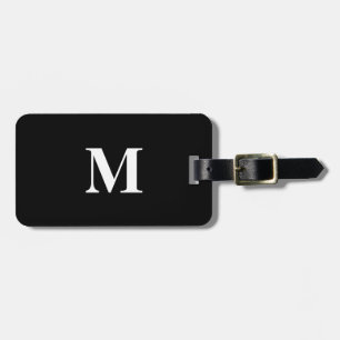 Monogram Initials Individuelle Name Schwarz-weiße Gepäckanhänger
