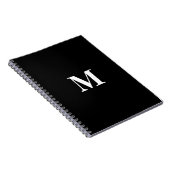 Monogram Initials Individuelle Name Schwarz-weiße  Notizblock (Rechte Seite)