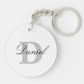 Monogram Initials Individuelle Name Vatertag Gesch Schlüsselanhänger (Rückseite)