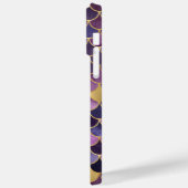 Monogram Initials Lila Gold Mermaid Scales Case-Mate iPhone Hülle (Rückseite / Links)