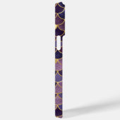 Monogram Initials Lila Gold Mermaid Scales Case-Mate iPhone Hülle (Rückseite / Rechts)