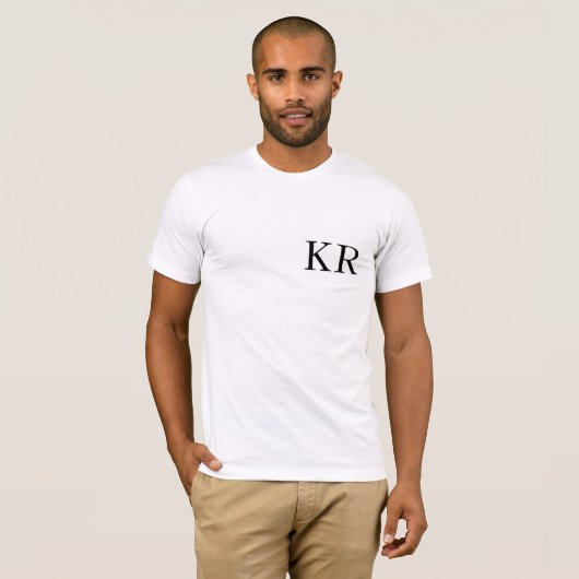 Monogram Initials Modern Stylish | Trendy T-Shirt (Vorne ganz)