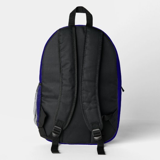 Monogram Initials Navy Blue Classic Bedruckter Rucksack (Rückseite)