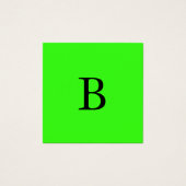 Monogram Initials Neon Green Bright Cool (Vorderseite)
