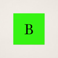 Monogram Initials Neon Green Bright Cool