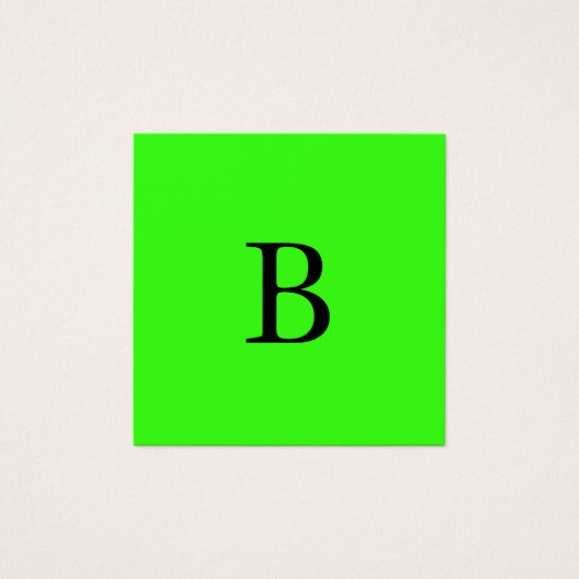 Monogram Initials Neon Green Bright Cool (Vorderseite)