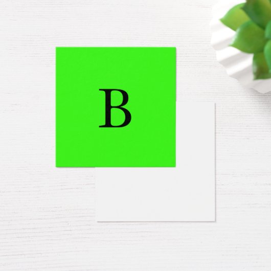 Monogram Initials Neon Green Bright Cool (Schreibtisch)